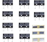 Youmile 10 Uds D2FC-F-7N módulo microinterruptor D2FC-F-7N (20M) con botón de ratón pegatina de metal para reparación posterior para Apple RAZER Logitech Mouse