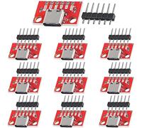 Youmile, 10 Uds., Placa de ruptura USB Tipo C, Tipo de Conector Hembra de ruptura básica en Serie con Cabezal de Pin, Placa convertidora de PCB de 2,54mm/0,1"