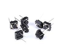 Youmile 100Pcs Tact Button Switch 2 Pin DIP 6x6x5mm PCB Interruptor de botón táctil momentáneo Tactile