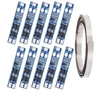 Youmile 10PCS 2S 7.4V 8.4V 8A Placa de protección de batería de litio 18650 Módulo de cargador BMS Placa de protección de PCB para celda de batería de litio de iones de litio con tira de níquel
