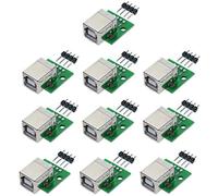 Youmile 10Pcs DIY Conector Macho/Mini Micro USB a Adaptador Dip 2.54mm Conector Hembra de 5 Pines Tipo B USB2.0 Convertidor PCB Hembra USB 3.0