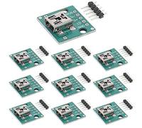 Youmile 10Pcs DIY Conector Macho/Mini Micro USB a Adaptador Dip 2.54mm Conector Hembra de 5 Pines Tipo B USB2.0 Convertidor PCB Hembra USB 3.0