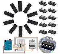 Youmile 10PCS L293D DIP16 Controlador de controladores de motor paso a paso CONTROLADOR DE MOTOR DE CUATRO CANALES IC 36V 600mA + Toma IC de agujero redondo 16PIN