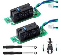 Youmile 2 pcs Mouse Button Board Micro Switch D2FC-F-7N(50M) Botones Izquierdo y Derecho con Destornillador Phillips de 2,5 mm Destornillador T4 Compatible de Repuesto