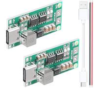 Youmile 2 Piezas 4S 2A Junta de Carga de la batería de Litio Tipo-C USB 18650 Módulo Cargador Boost Converter 16.8V Junta de Protección de Carga con Cable Type-C a USB Cable Rojo y Negro