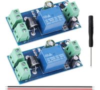 Youmile 2 piezas Módulo de conversión automática de emergencia DC 5V~48V 10A Interruptor automático de transferencia de energía de la batería con cable rojo y negro de 20awg destornillador
