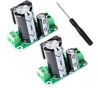 Youmile 2 piezas único módulo de potencia rectificador filtro tablero 3300uf 50v 8a baja ondulación no regulado amplificador de potencia tablero ac a dc con destornillador para amplificador rectifica