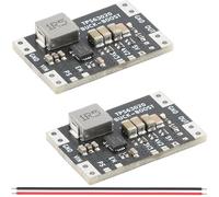 Youmile 2 Piezas Xl63020 5v Dc Dc Voltaje Boost Buck Convertidor Módulo de Potencia Batería de Litio Usb Tps63020 Mcu Módulo de Estabilización de Voltaje de Baja Ondulación Con 26awg Cable Rojo Y Neg