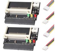 Youmile 2 pzas CF a IDE Adaptador Compact Flash Tarjeta CF a 3.5 Hembra 40 Pin IDE Hard Expansion Board con IDE Grande 4Pin a pequeño 4Pin Cable de alimentación