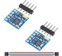 Youmile 2 uds GY-271 QMC5883L Módulo de sensor de magnetómetro de brújula de triple eje Módulo de brújula electrónica de 3-5 V con cabezal de clavija Cable DuPont
