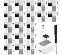 Youmile 20 piezas RFP30N06LE 30A 60V Mosfet Transistor N-Channel Power MOSFET Transistor ESD Clasificado TO-220 con arandela de tornillo de disipador de calor Destornillador de silicona de goma