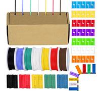 Youmile 24AWG Kit de cables de conexión Cable de silicona de calibre 24 Cable eléctrico trenzado estañado de 300V 7 colores 10M / 33ft Kit de surtido de cables para bricolaje