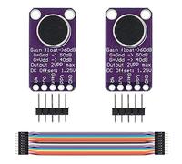 Youmile 2PCS micrófono de amplificador de Tarjeta MAX9814 Módulo de micrófono AGC Control de ganancia automática para Arduino con cable de salto