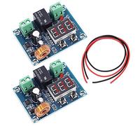 Youmile 2PCS Módulo de protección de descarga de bajo voltaje digital Interruptor de desconexión Protector de protección de descarga para batería de litio de 12-36 V con cable de 24 AWG