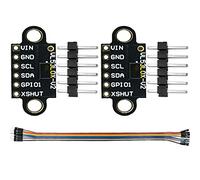 Youmile 2Pcs VL53L0X Sensor de rango Tiempo de vuelo Láser Sensor de medición de distancia de vuelo Módulo de ruptura 940nm GY-VL53L0XV2 I2C IIC 3.3V / 5V