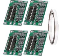Youmile 4 Piezas 3S 40A Placa de protección PCB 18650 Placa de protección de batería de Litio Li-Ion Cargador de batería de Litio PCB BMS 11.1V 12V 12.6V con Carga de Equilibrio con Tira de níquel