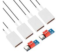 Youmile 4 piezas Elemento calefactor PTC Placa calefactora Núcleo calefactor eléctrico Temperatura constante CA/CC 12 V/100 ℃/1-5 W Carcasa de aluminio con módulo señuelo de tensión ajustable PD/QC