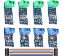 Youmile 4 piezas Sensor de corriente de rango ACS712 Módulo de sensor de corriente de efecto Hall 30A + 4 piezas Módulo de sensor de voltaje DC 0-25V Probador de voltaje con cable dupont para Arduino