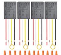 Youmile 4 unidades Interruptor táctil para lámpara Interruptor táctil de 4 hilos, 110-220 V CA, 1 A, control táctil de encendido/apagado para lámpara, con tapa para el botón