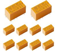 Youmile 5 piezas PCB Relé de potencia HK19F-5V DC 5V DPDT Bobina de relé 8 pines 2NO 2NC + 5 piezas PCB Relé de potencia HK19F-12V DC 12V DPDT Bobina de relé 8 pines 2NO 2NC