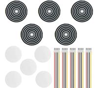 Youmile 5 unidades DC LED Touch Dimmer Switches 3V-30V 2,5A Mini Bistabiler Lichtkapazitiver Touchschalter Control, Tipp-/Rastfunktion con Pasta Redonda para LED bänder y pequeños aparatos eléctricos