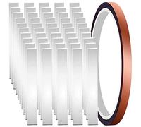 Youmile 50 piezas de tira de níquel puro 0.1x6x200mm 99.6% pestaña de soldadura de níquel para batería de litio 18650 con cinta resistente al calor de 8mm 10m/33ft