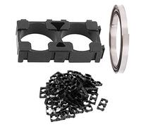 Youmile 50PCS 18650 Soporte de soporte de batería de litio Batería de litio de plástico de 2 celdas para paquete de batería de bricolaje + tira de níquel