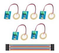 Youmile 5PACK sensor piezoeléctrico de vibración de cerámica piezo 3.3V / 5V Módulo Controlador analógico Componentes electrónicos Suministros Sensor para Arduino con cable Dupont