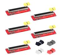 Youmile 5PCS 10K Potenciómetro deslizante logarítmico Sensor analógico 3.3V 5V Módulo de olla deslizante de registro de salida dual para Arduino AVR Bloque electrónico con tapa de potenciómetro 4PCS