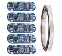Youmile 5PCS 3S 10A 11.1V / 12V / 12.6V Placa de protección de batería de litio 18650 Módulo de cargador BMS Placa protección de PCB para celda de batería de litio de iones de litio con tira de níquel