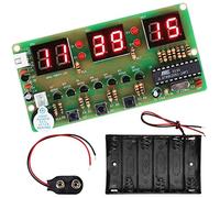Youmile Digital Clock DIY Kit 6Bits C51 AT89C2051 Chip Electronic Alarm Clock Kit PCB Board Solding Practice FR-4 para Arduino con soporte de batería