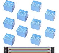 Youmile Mini Power Relais Set - SPDT PCB SRD-5VDC-SL-C y SRD-12VDC-SL-C con cable DuPont para Arduino 5 pines Coil Relais