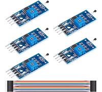 Youmile Módulo de termistor de 5 piezas Módulo de sensor de termistor térmico NTC de alta sensibilidad digital de 4 hilos con cable DuPont para Arduino DIY Kit MCU Robot