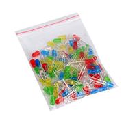 Youmile Paquete de 100 LED Redondo Rojo Amarillo Verde Azul Blanco Diodo emisor de luz Color de mezcla 5 mm