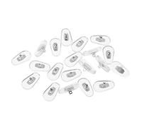 YOUNAFEN 10 pares de gafas de PVC doradas, antideslizantes, conductor de aluminio, almohadillas de nariz plateadas, almohadillas de espuma adhesiva