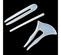 YOUNAFEN 3 moldes transparentes para horquillas para el cabello, moldes de silicona para tocado, horquillas de resina epoxi, molde de fundición de joyería, manualidades