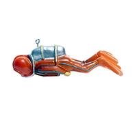 YOUNAFEN Acuarios Diver Decoraciones flotantes de resina para colorear a mano, pequeños accesorios adecuados para todo tipo de peceras