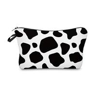 YOUNAFEN Bolsa de cosméticos para mujer, bolsa de maquillaje de moda, organizador de viaje, impermeable, artículos de tocador, accesorios, regalos de punto de vaca