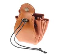 YOUNAFEN Bolsa de dados de poliuretano con diseño de bandeja con cordón para juegos de rol, ideas de regalo, monedero, bolsas de almacenamiento de dados, juegos de mesa, Brown, 12*9cm