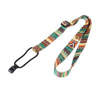 YOUNAFEN Correa para ukelele, correa de hombro ajustable étnico con gancho en J, estilo clásico multicolor, accesorios de guitarra con clip