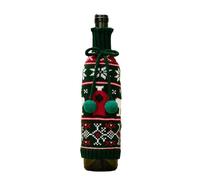 YOUNAFEN Funda para botella de champán de Navidad, suéter para decoración de Navidad, ideal para los amantes del vino, 2 patrones