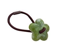 YOUNAFEN Lazos elásticos para el pelo con diseño de flores pequeñas, banda elástica para el pelo, diadema floral, coleteros para mujeres y niñas