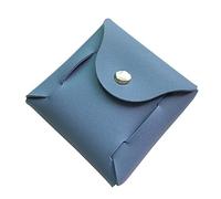 YOUNAFEN Monedero portátil de cuero vintage pequeño para dinero, mini monedero, monedero, bolsa de almacenamiento, regalo para mujeres y hombres, Azul, 10*10*2.5cm
