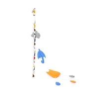 YOUNAFEN Precioso juguete para gatos con campanas, varita larga, juguete divertido para gatos y gatitos