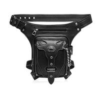 YOUNAFEN Steampunk - Riñonera de Piel Gótica, Riñoneras, Mochilas Cruzadas para el Hombro, Bolsa Cruzada para el Muslo