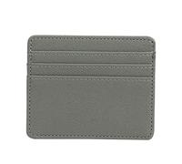 YOUNAFEN Tarjetero tipo cartera con bloqueo RFID para tarjetas de crédito de negocios, dinero para funda de piel sintética para mujeres y hombres, Gris, 10x8cm