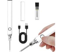 YOUNEEDFUL Kit de quemador de hilo recargable, herramienta de quema de hilo para tejer y abalorios, para manualidades de cuero, costura, tejido y cuerdas, abalorios, tablero de madera, estampado en