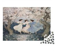 Young Beauty Among Flowers and Trees Rompecabezas Rompecabezas Juego De Habilidad para Toda La Familia 1000pcs (75x50cm)