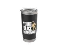 Young Black Homeowner First Time Home Buyer For Men Women Vaso térmico de acero inoxidable de doble pared