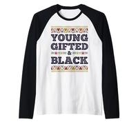 Young Gifted & Black African Black History Month Afro Camiseta Manga Raglan